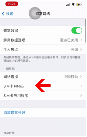 麻山苹果14维修网分享如何给iPhone14的SIM卡设置密码 