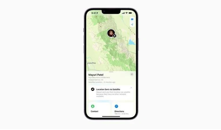 麻山苹果14维修分享iPhone14系列中 FindMy功能通过卫星分享位置方法教程 