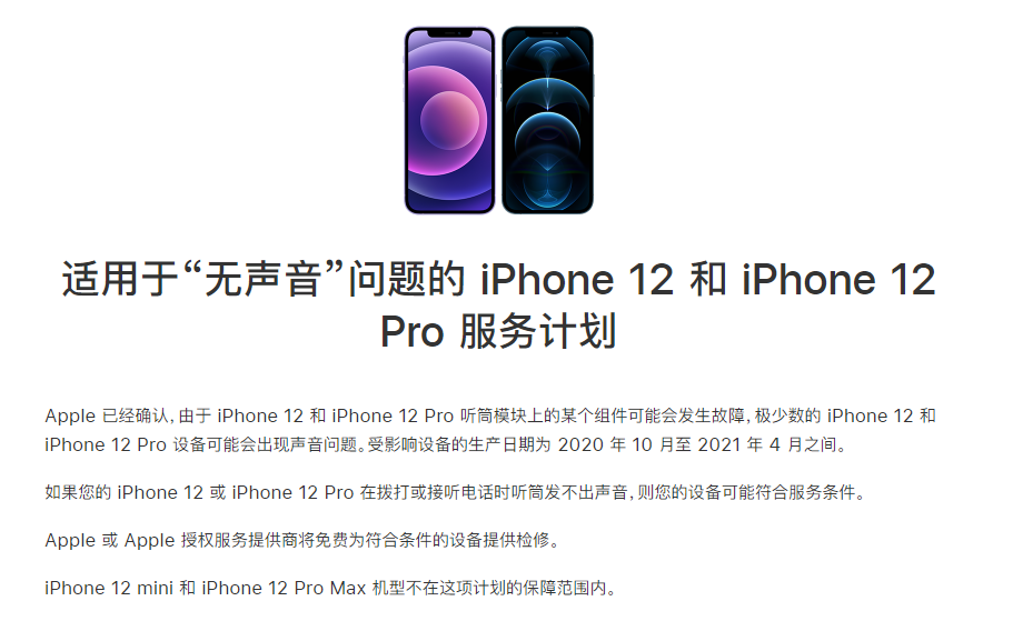 麻山苹果手机维修分享iPhone 12/Pro 拨打或接听电话时无声音怎么办 